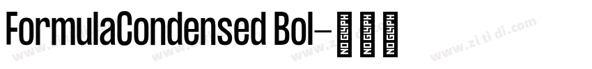 FormulaCondensed Bol字体转换